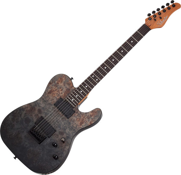 Schecter PT Standard - black fade burst burl Tel shape electric guitar