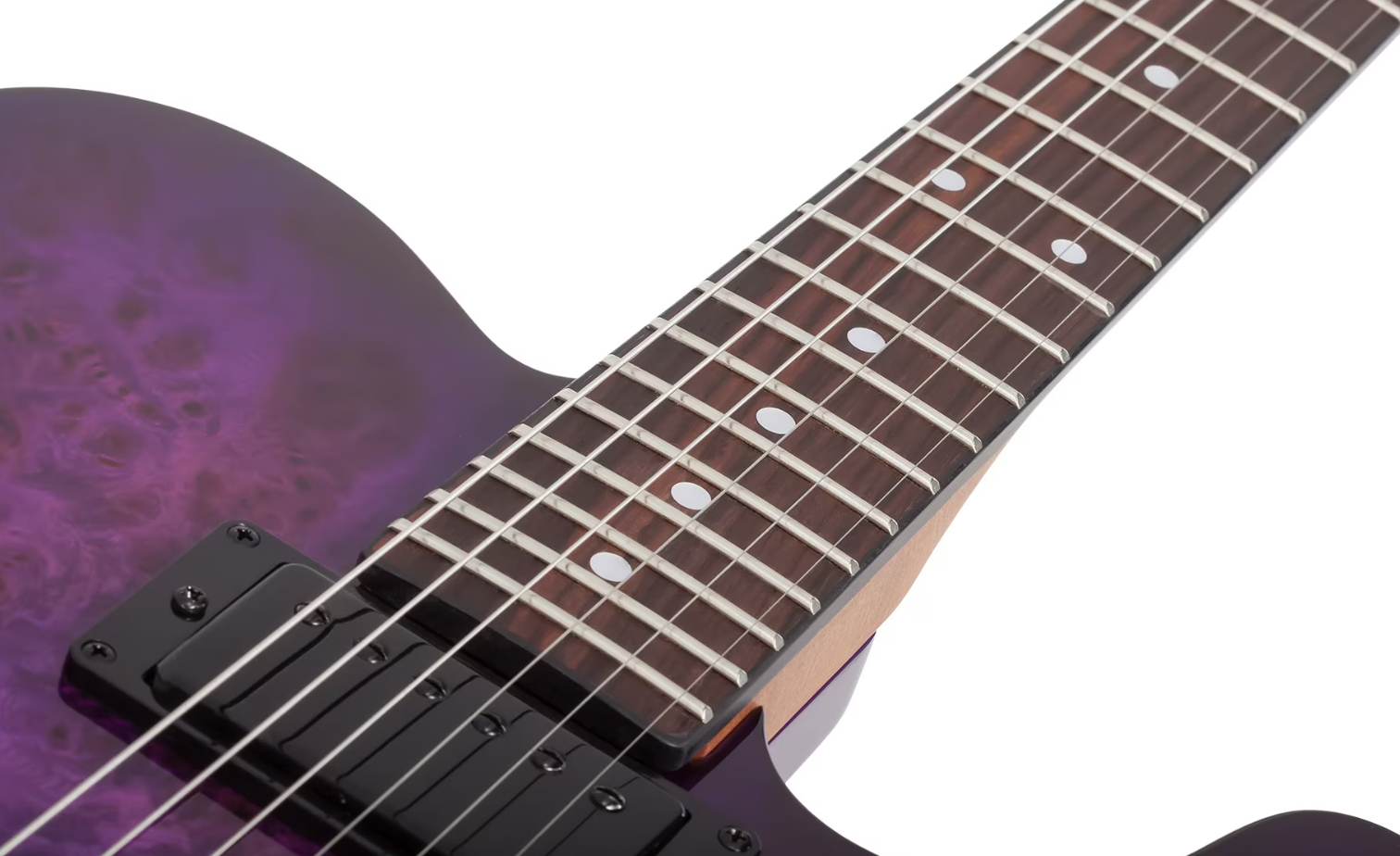 Schecter Pt Standard 2h Ht Rw - Purple Burst Burl - Guitare Électrique Forme Tel - Variation 4