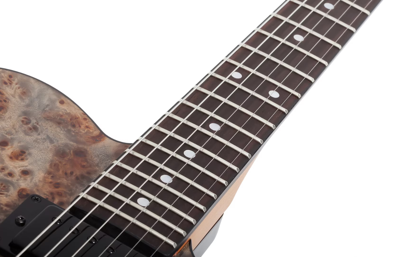 Schecter Pt Standard 2h Ht Rw - Black Fade Burst Burl - Guitare Électrique Forme Tel - Variation 4
