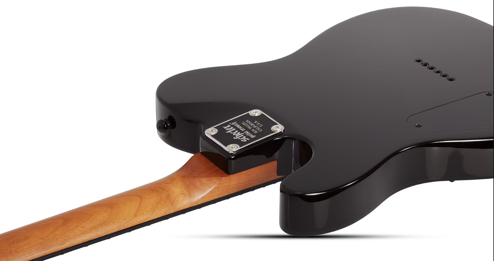 Schecter Pt Standard 2h Ht Rw - Black Fade Burst Burl - Guitare Électrique Forme Tel - Variation 5