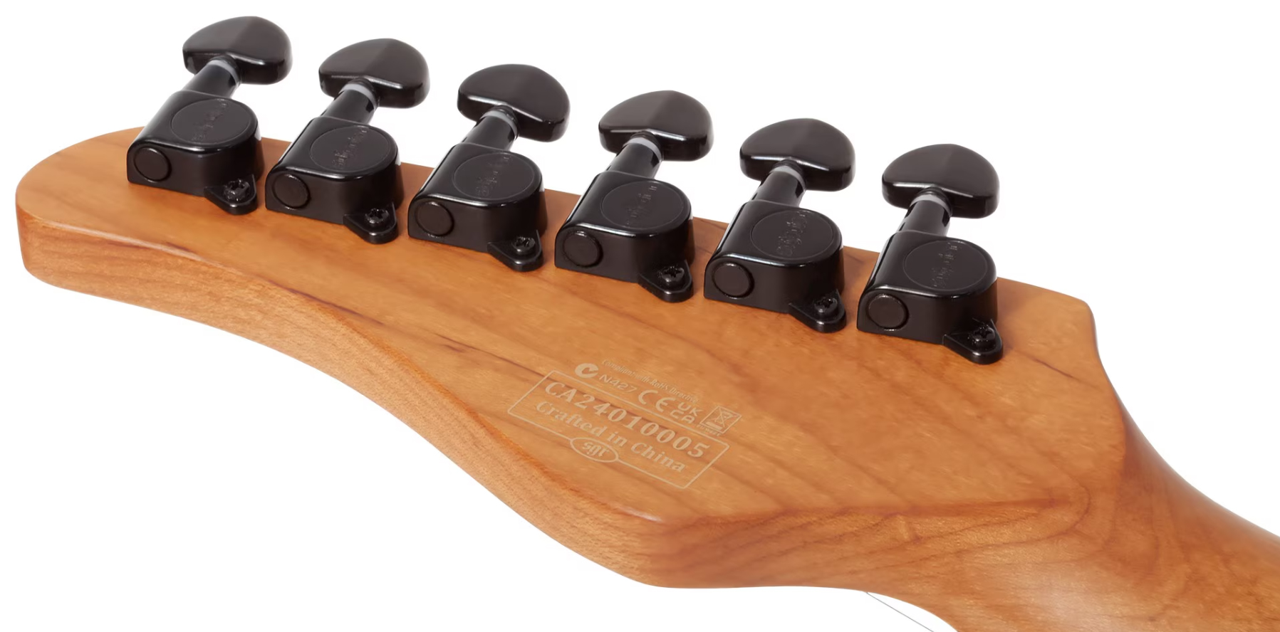 Schecter Pt Standard 2h Ht Rw - Black Fade Burst Burl - Guitare Électrique Forme Tel - Variation 6