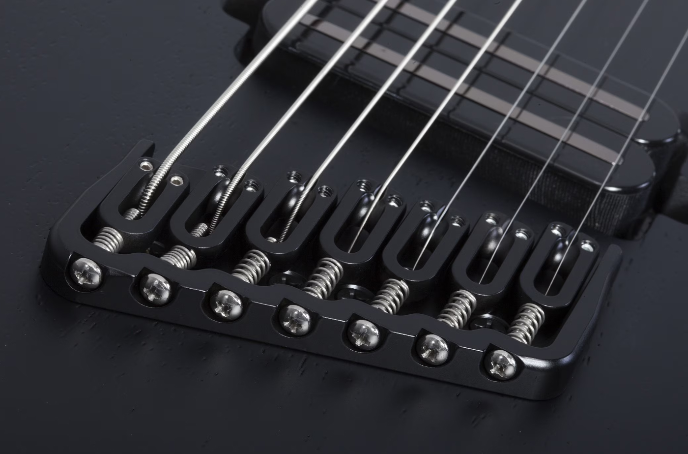 Schecter Pt7 Ms Black Ops 7c Multiscale Baryton 1h Ht Eb - Satin Black Open Pore - Guitare Électrique Multi-scale - Variation 4