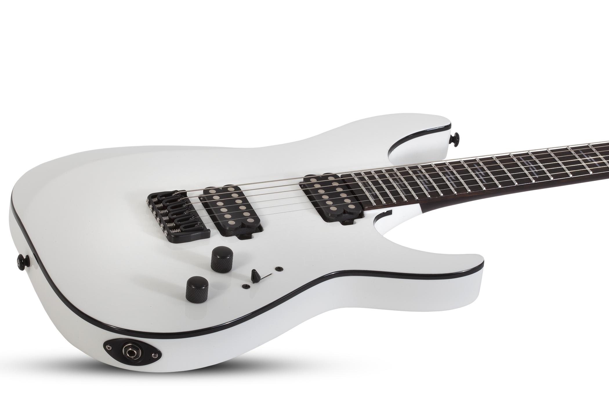 Schecter Reaper-6 Custom 2h Ht Eb - Gloss White - Guitare Électrique Forme Str - Variation 1