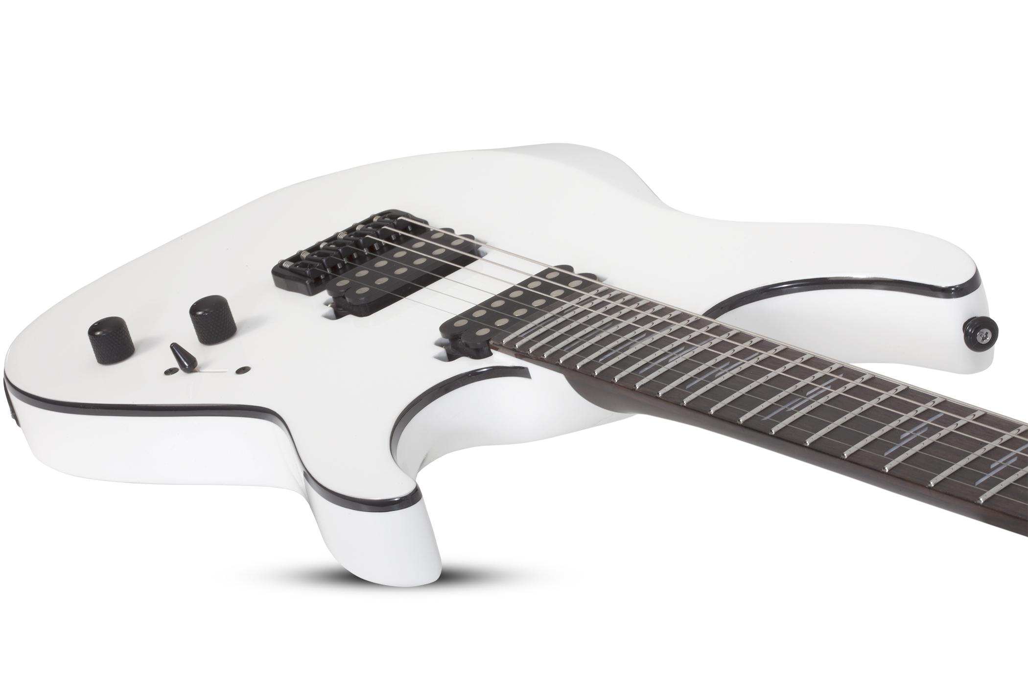 Schecter Reaper-6 Custom 2h Ht Eb - Gloss White - Guitare Électrique Forme Str - Variation 2