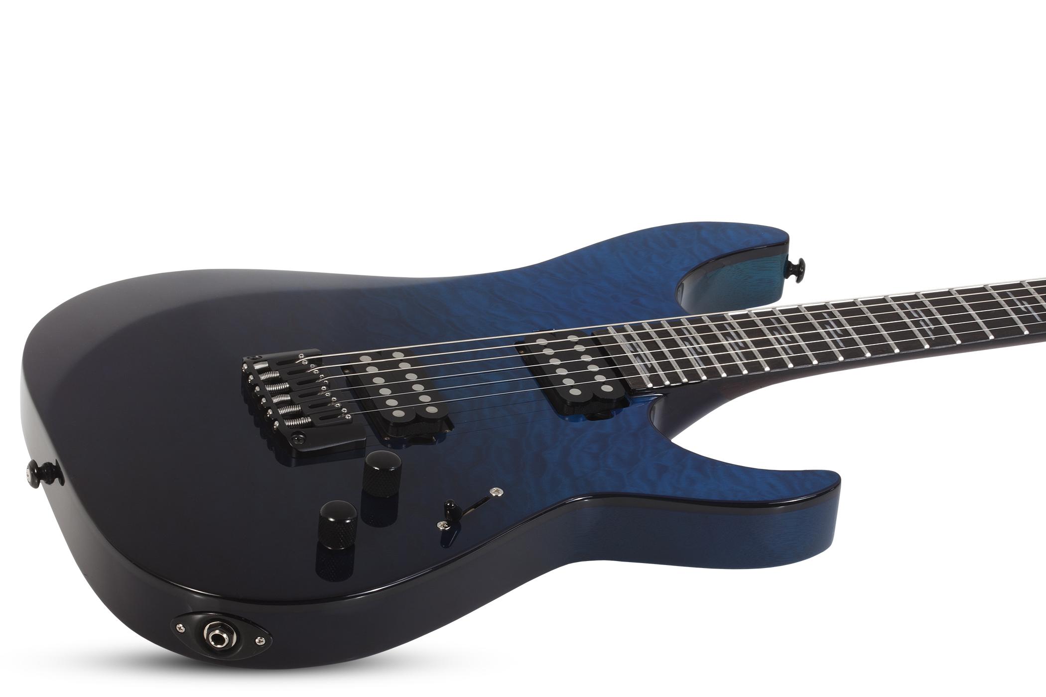 Schecter Reaper-6 Elite 2h Ht Eb - Deep Blue Ocean - Guitare Électrique Forme Str - Variation 1