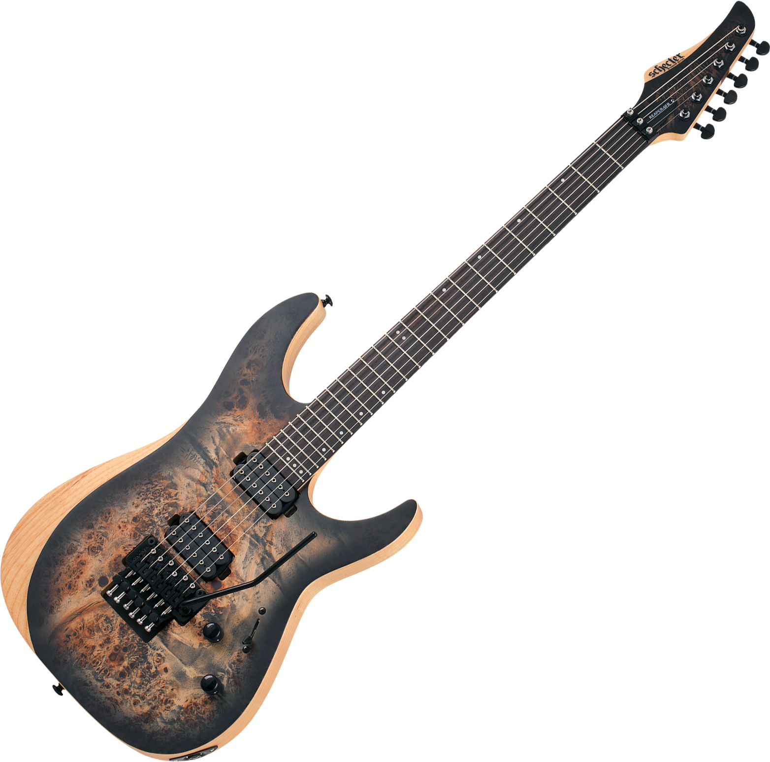 Schecter Reaper-6 Fr 2h Eb - Satin Charcoal Burst - Guitare Électrique Forme Str - Variation 1