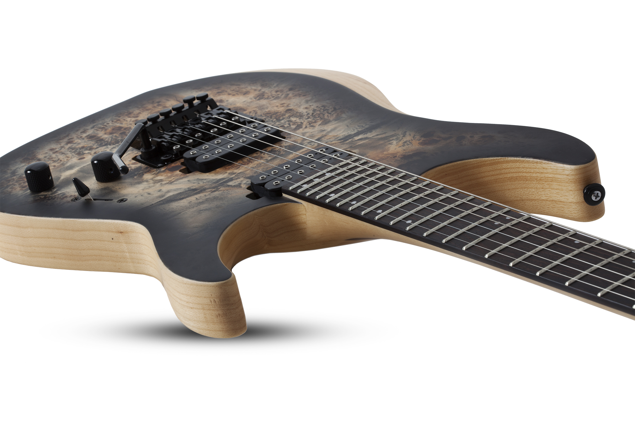 Schecter Reaper-6 Fr 2h Eb - Satin Charcoal Burst - Guitare Électrique Forme Str - Variation 3