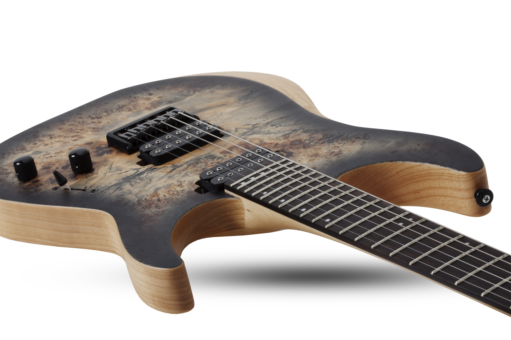 Schecter Reaper-6 2h Ht Eb - Satin Charcoal Burst - Guitare Électrique Forme Str - Variation 2