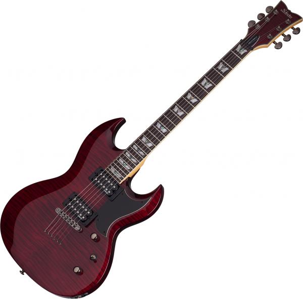 Guitare électrique solid body Schecter S-II Omen Extreme - Black cherry