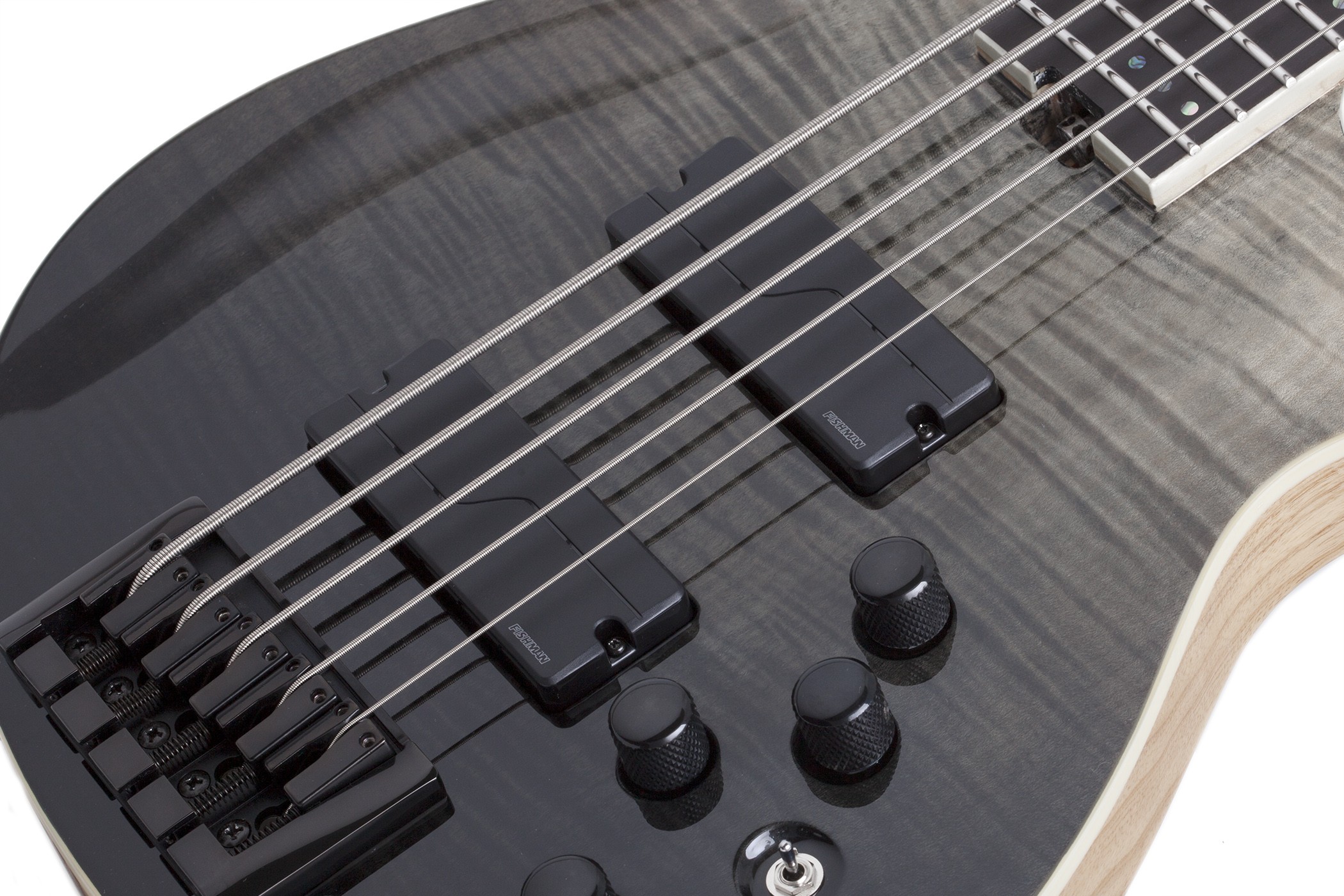 Schecter Sls Elite 5c  Active Fishman Fluence Eb Rw - Black Fade Burst - Basse Électrique Solid Body - Variation 3