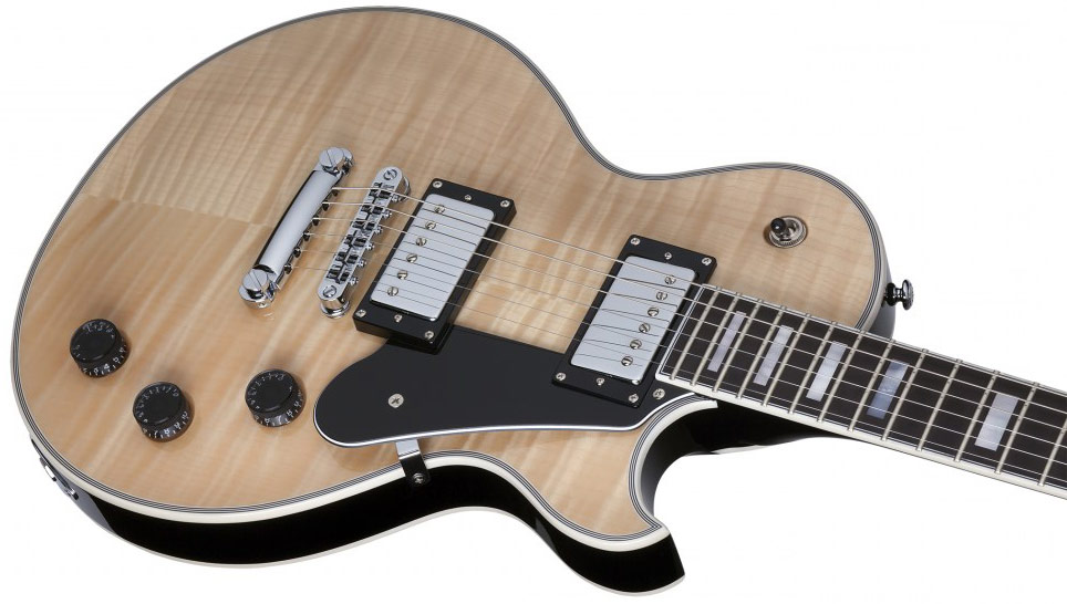 Schecter Solo-ii Custom 2h Ht Eb - Natural Gloss - Guitare Électrique Single Cut - Variation 1