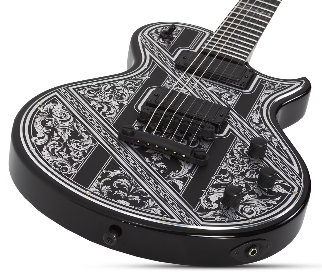 Schecter Solo Ii Pryzm Palladium 2h Fishman Fluence Modern Eb - Gloss Black - Guitare Électrique MÉtal - Variation 1
