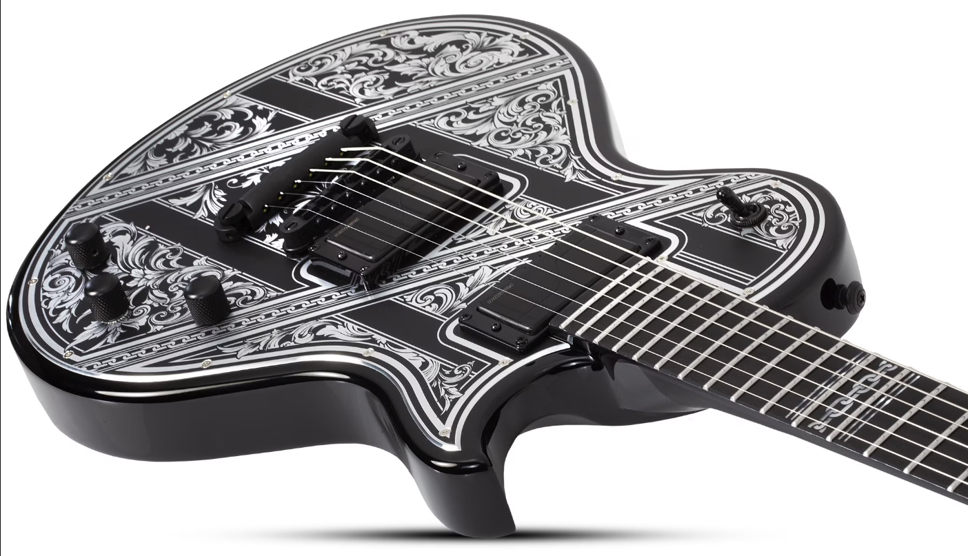 Schecter Solo Ii Pryzm Palladium 2h Fishman Fluence Modern Eb - Gloss Black - Guitare Électrique MÉtal - Variation 2