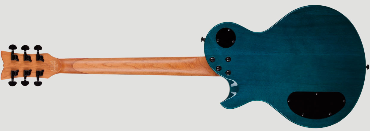 Schecter Solo-ii Standard 2h Ht Rw - Ocean Blue Burst Burl - Guitare Électrique Single Cut - Variation 1