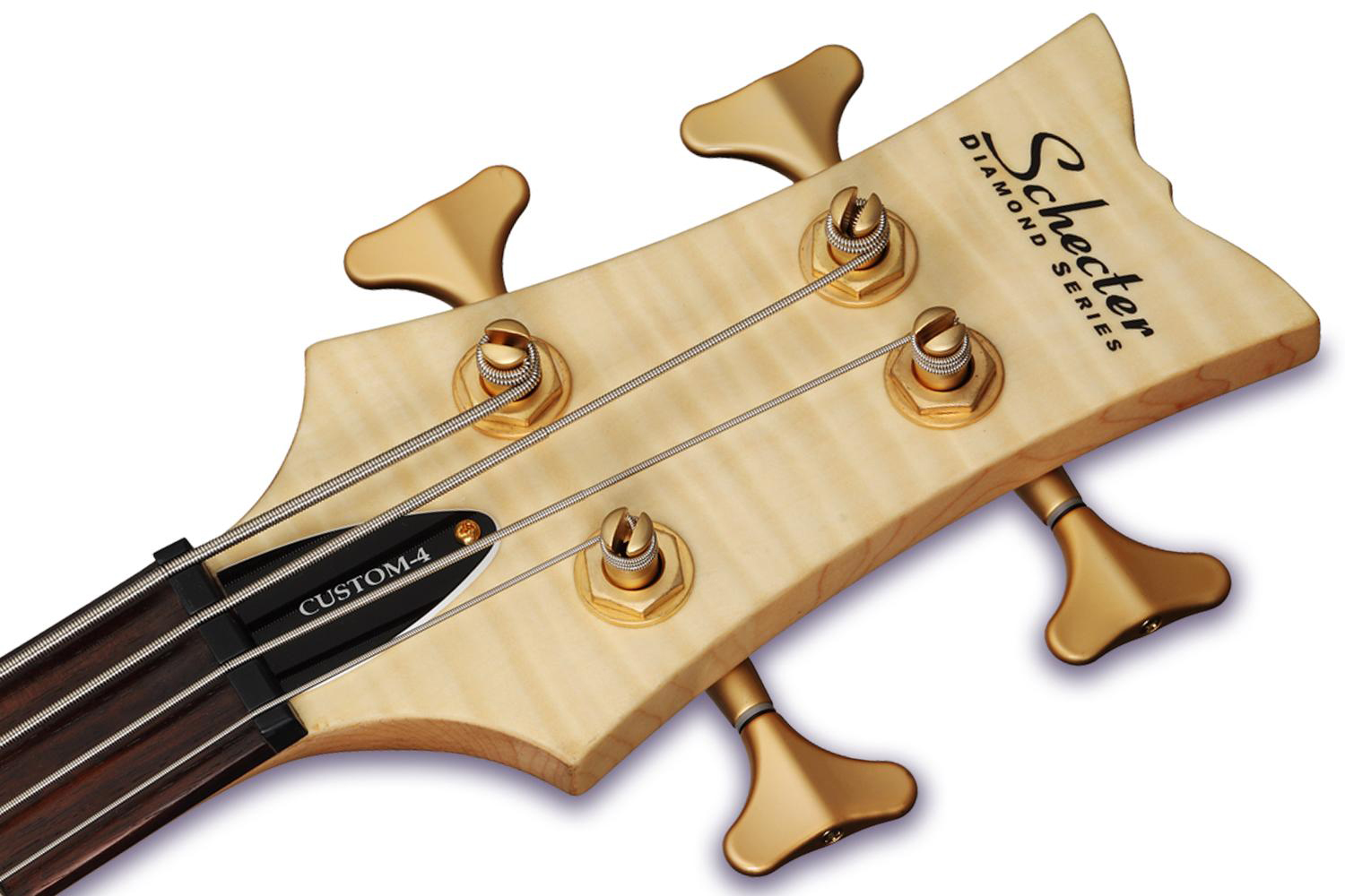 Schecter Stiletto Custom-4 Active Emg Rw - Natural Satin - Basse Électrique Solid Body - Variation 4