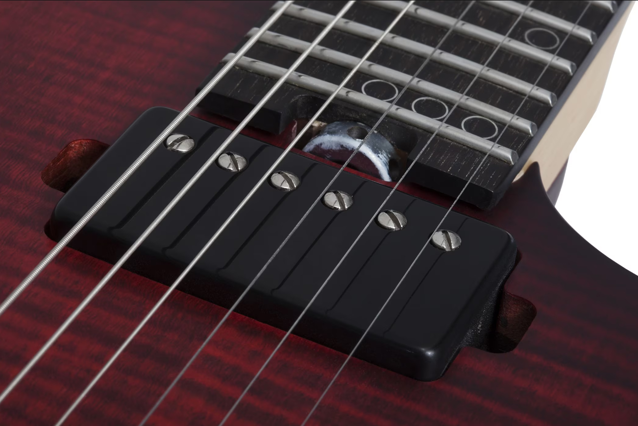 Schecter Sunset-6 Extreme 2h Ht Eb - Scarlet Burst - Guitare Électrique MÉtal - Variation 4