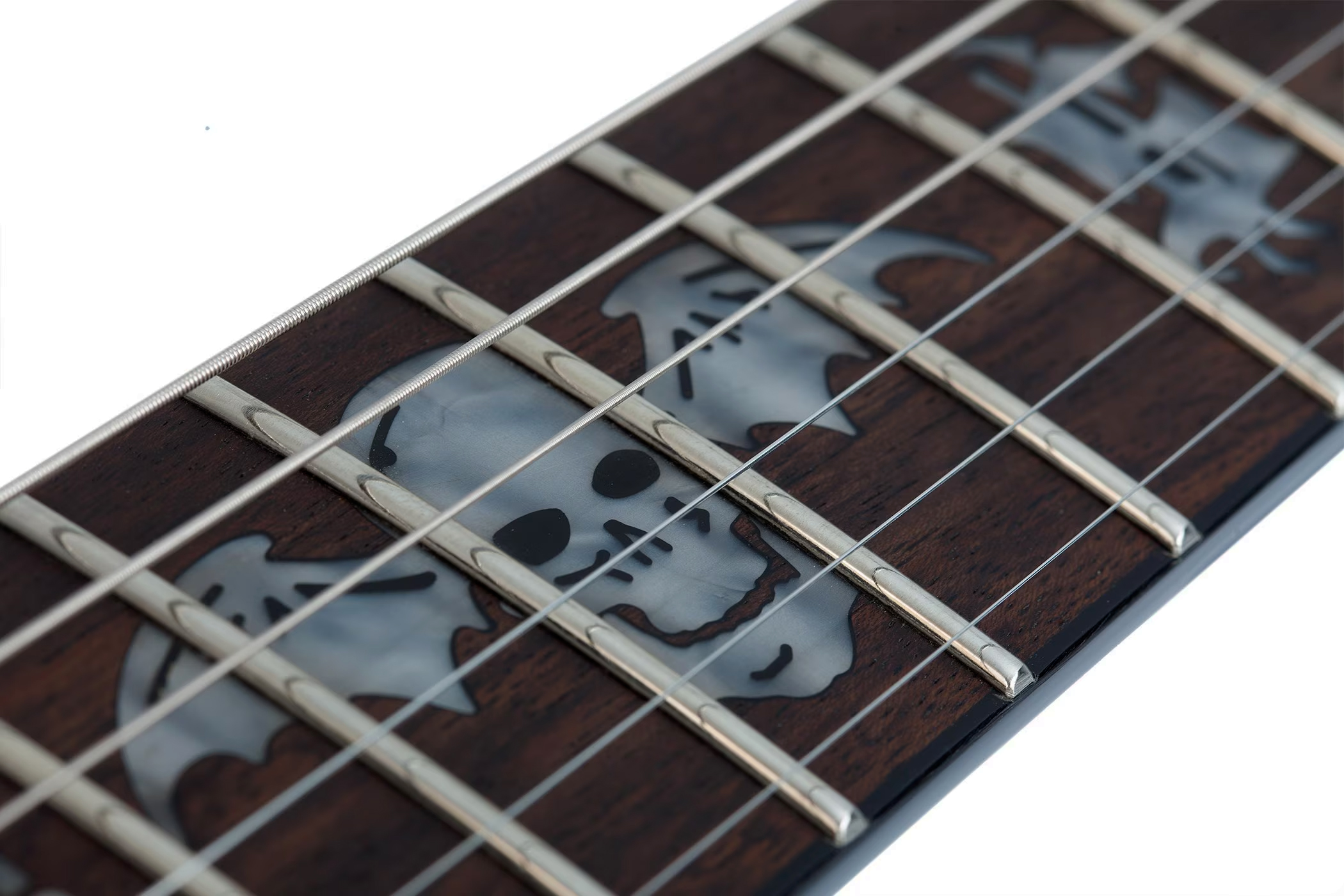 Schecter Synyster Standard Signature 2h Fr Eb - Gloss Black With Silver Pinstripes - Guitare Électrique Signature - Variation 3