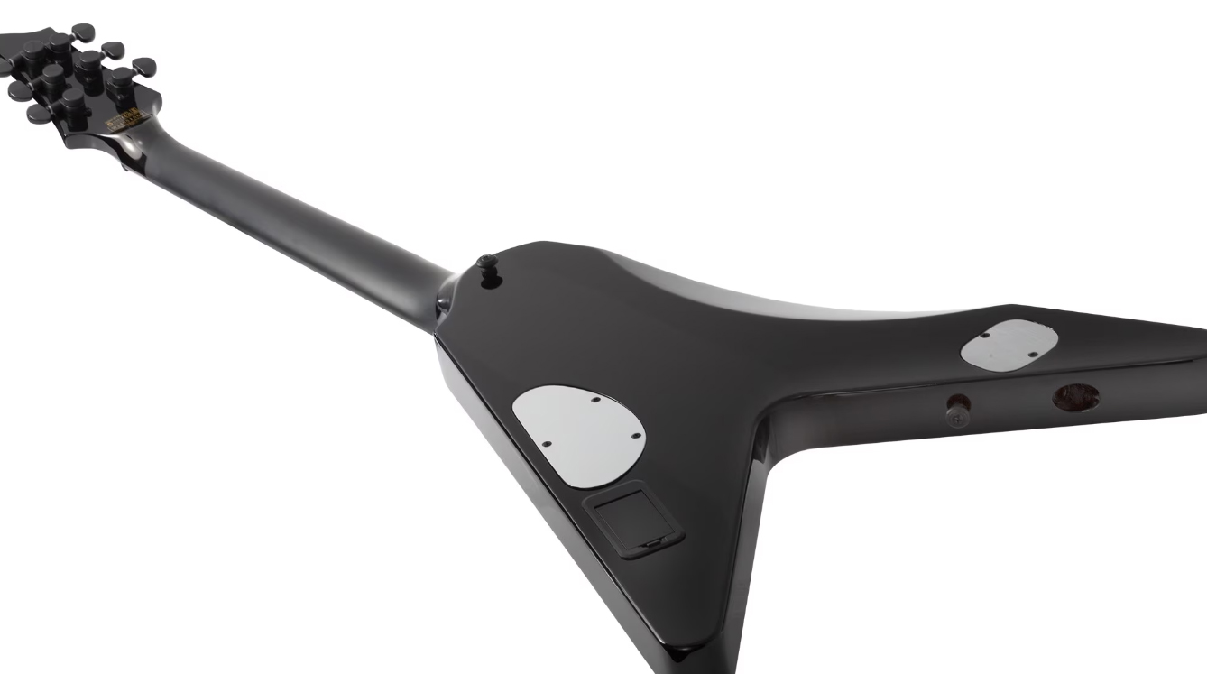 Schecter V1 Pryzm Palladium 2h Fishman Fluence Modern Eb - Gloss Black - Guitare Électrique MÉtal - Variation 3