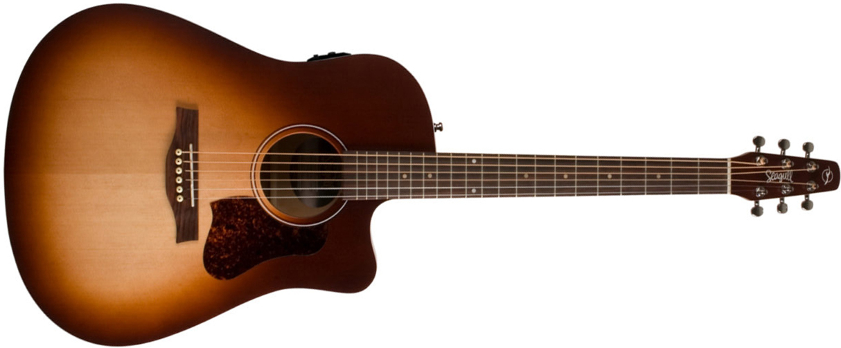 Seagull Entourage Cw Presys Ii Dreadnought Epicea Merisier Rw - Autumn Burst - Guitare Electro Acoustique - Main picture