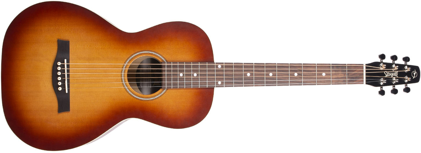 Seagull Entourage Grand Parlor Shsc Cedre Merisier Rw - Rustic Burst - Guitare Folk - Main picture
