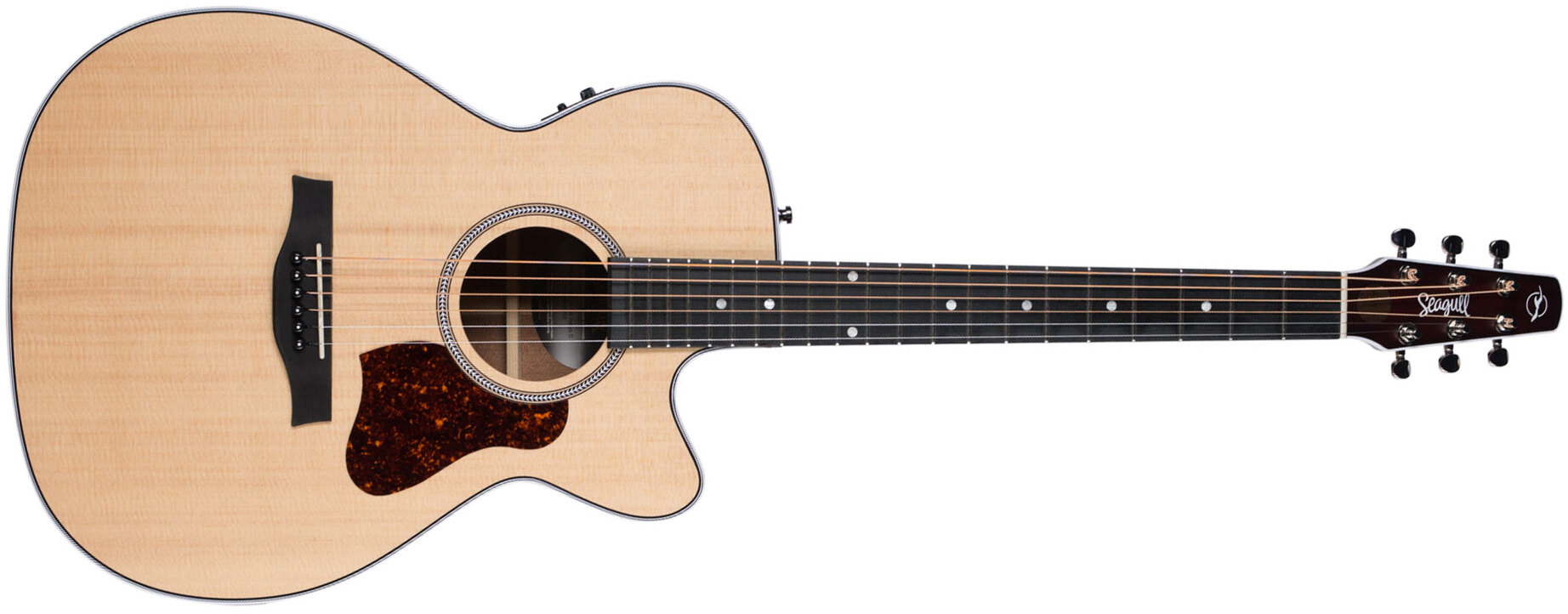 Seagull Maritime Sws Ch Cw Presys Concert Hall Epicea Acajou Ric - Natural Semi Gloss - Guitare Folk - Main picture