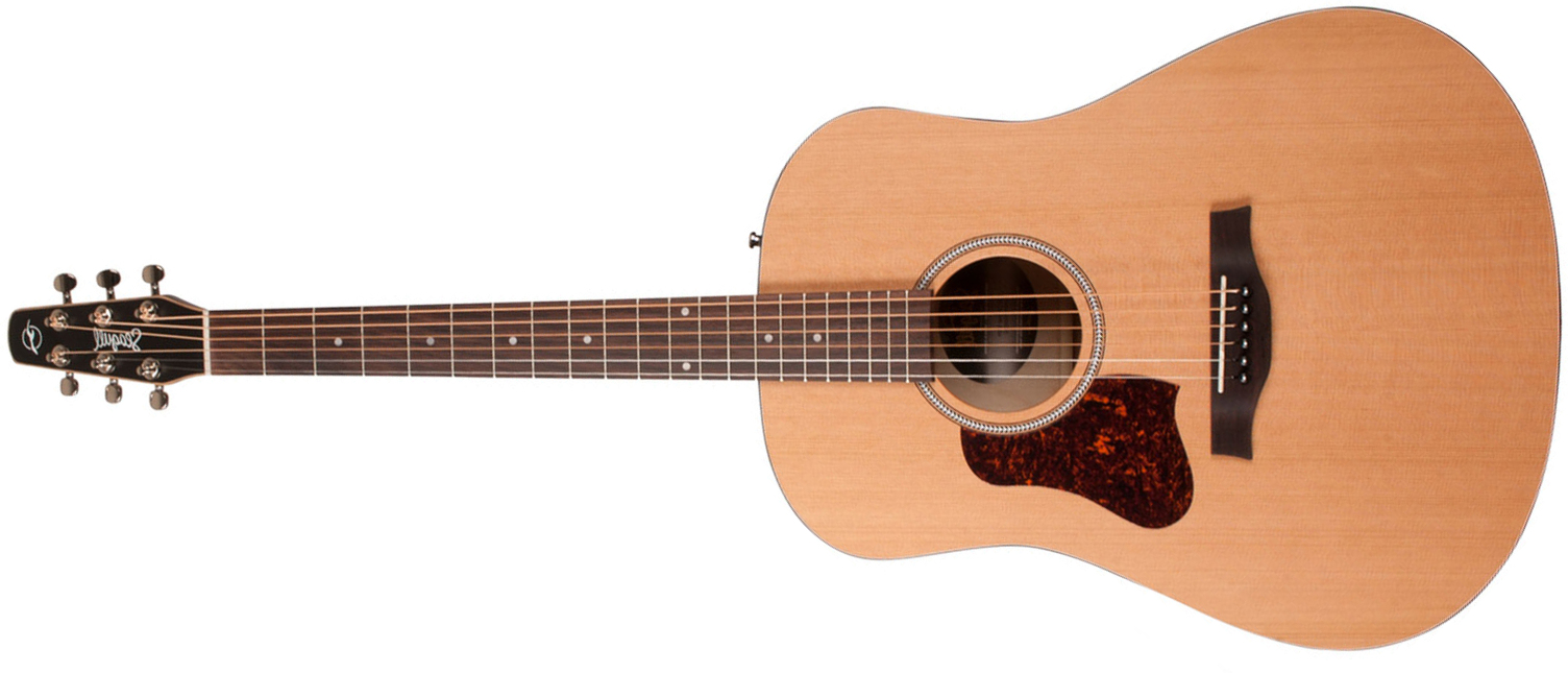 Seagull S6 Original Gaucher 2018 Dreadnought Cedre Merisier +housse - Natural - Guitare Acoustique - Main picture