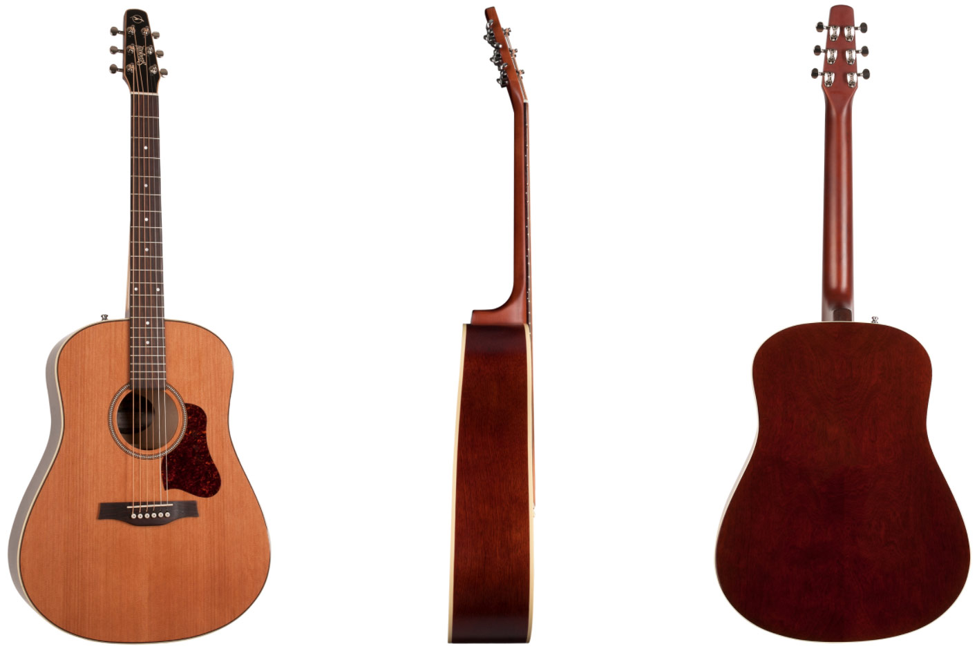 Seagull Momentum Coastline A/e Hg Dreadnought Cedre Merisier +housse - Natural - Guitare Electro Acoustique - Variation 1