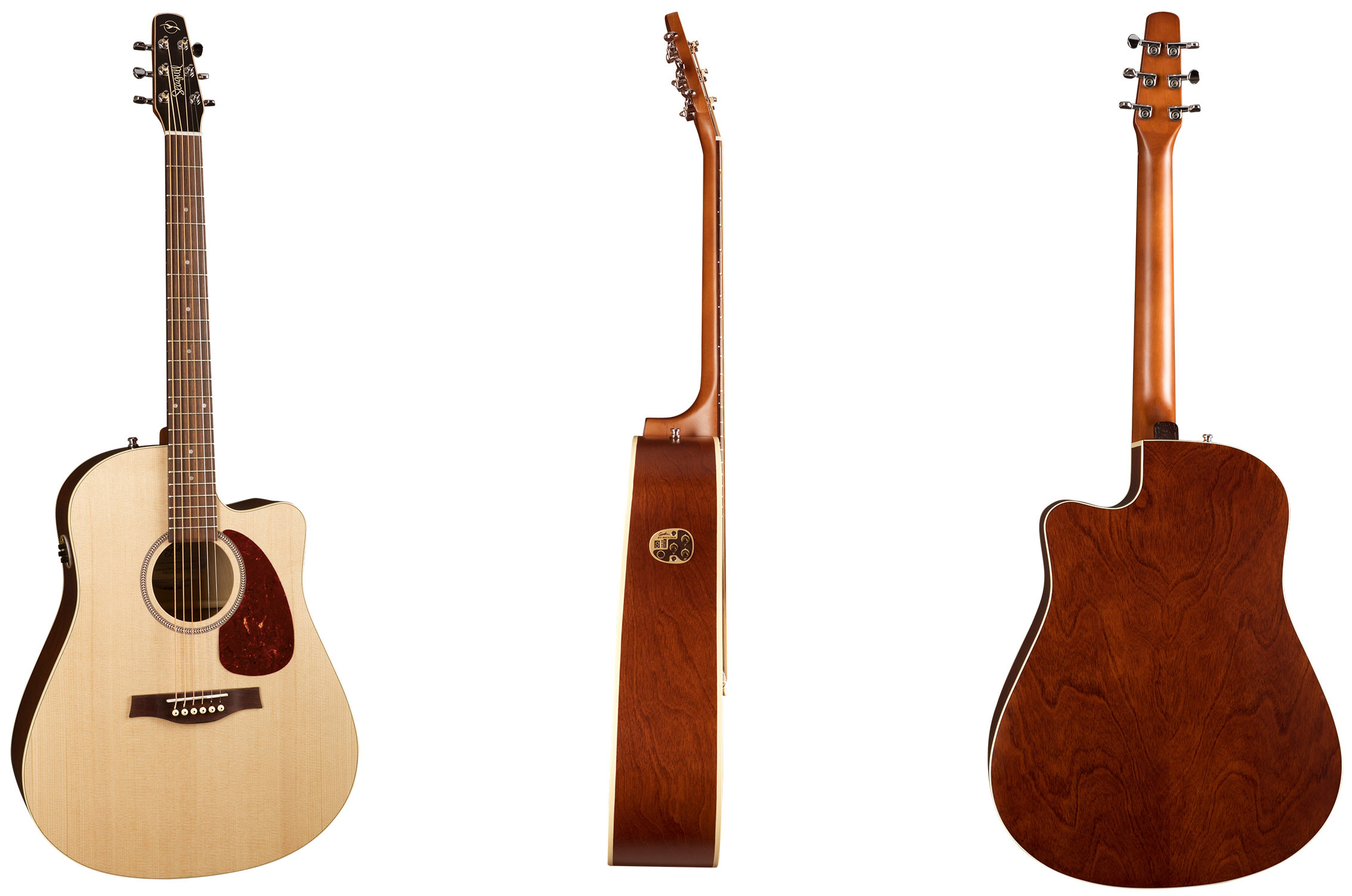 Seagull S6 Slim Cw Spruce Qit Dreadnought Epicea Merisier +housse - Natural - Guitare Electro Acoustique - Variation 1