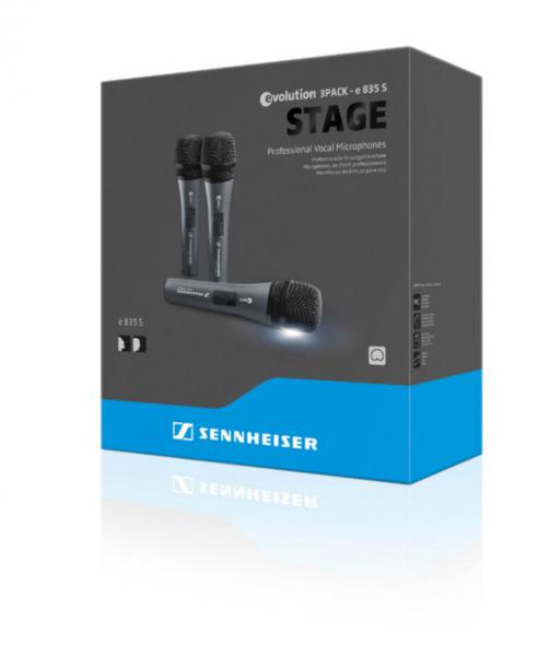 Sennheiser 3-Pack E835-S Wired microphones set