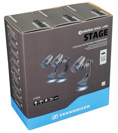 Paire, kit, stereo set micros Sennheiser 3Pack e604