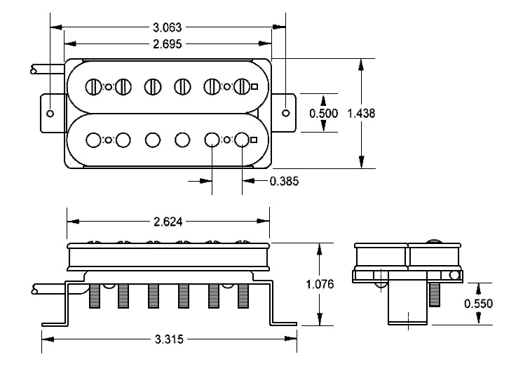 Seymour Duncan 59 Sh-1b Bridge - White - - Micro Guitare Electrique - Variation 2