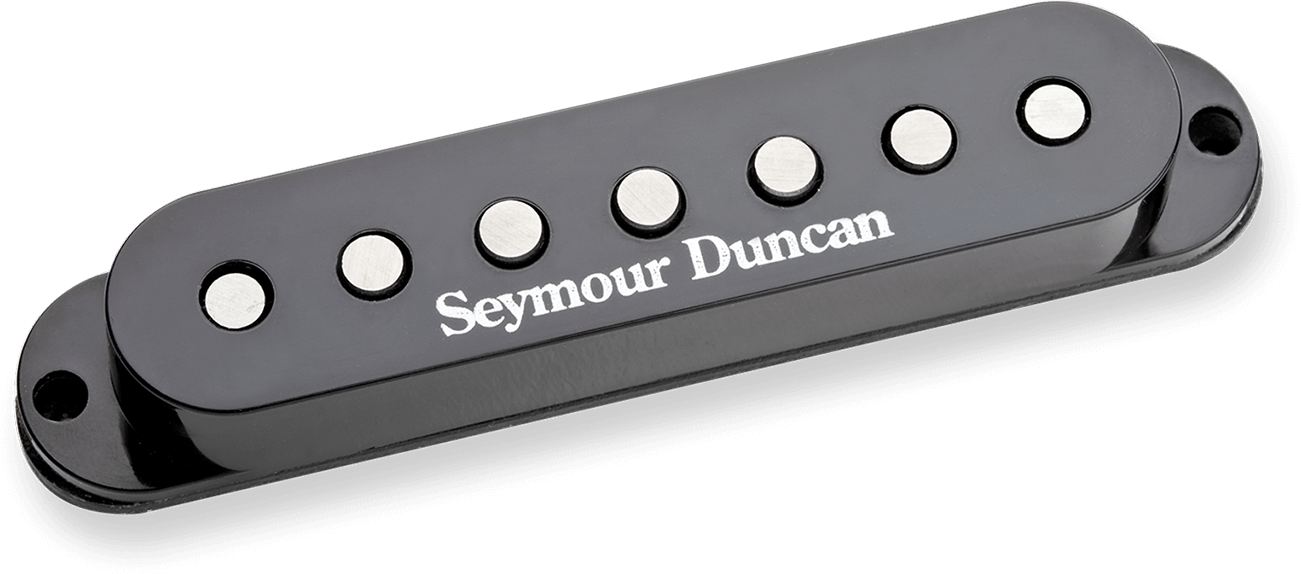 Seymour Duncan Ssl-5 7s Custom Staggered Strat - 7-string - Black - Micro Guitare Electrique - Main picture