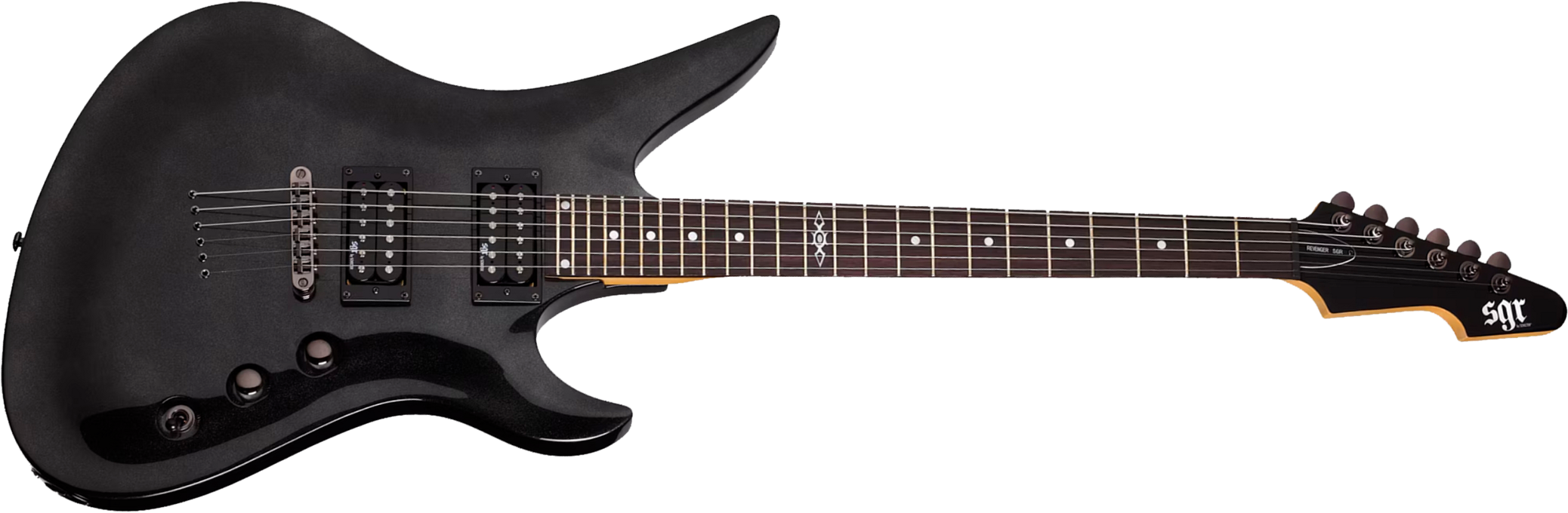 Sgr By Schecter Avenger 2h Ht Rw - Metallic Black - Guitare Électrique MÉtal - Main picture