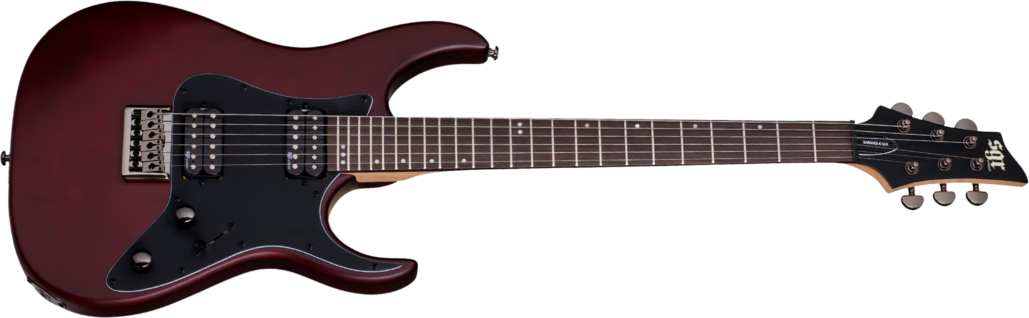 Sgr By Schecter Banshee 6 2h Ht Rw - Walnut Satin - Guitare Électrique Forme Str - Main picture