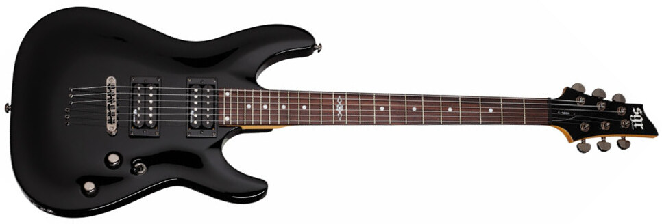 Sgr By Schecter C-1 Hh Ht Rw - Gloss Black - Guitare Électrique Forme Str - Main picture