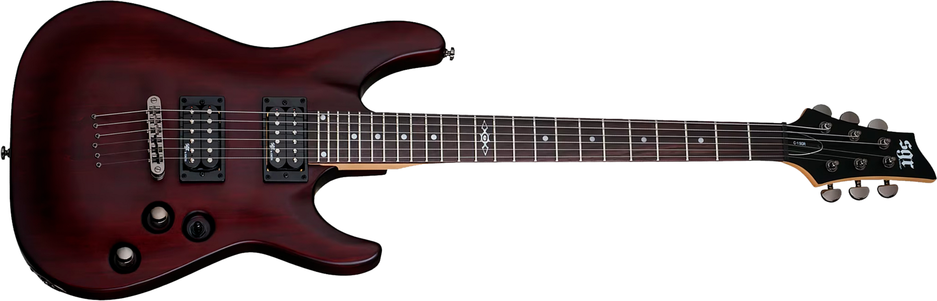 Sgr By Schecter C1 2h Ht Rw - Walnut Satin - Guitare Électrique MÉtal - Main picture