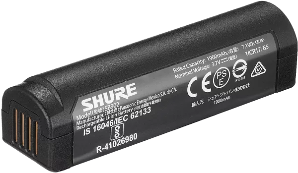 Pile / accu / batterie Shure Accu Li-Ion GLXD1 - GLXD2 - MXW2