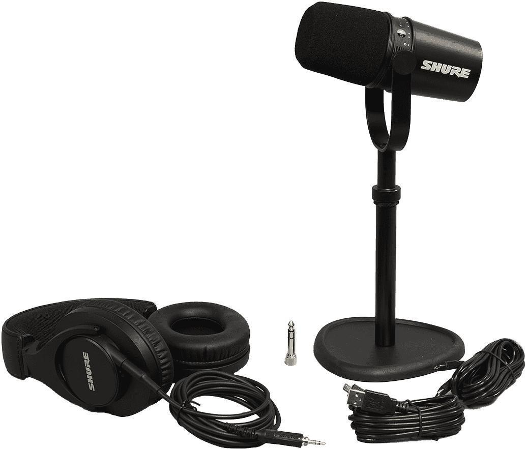 Pack micro Shure Pack MV7-K + TKM 23230 + SRH440A-EFS
