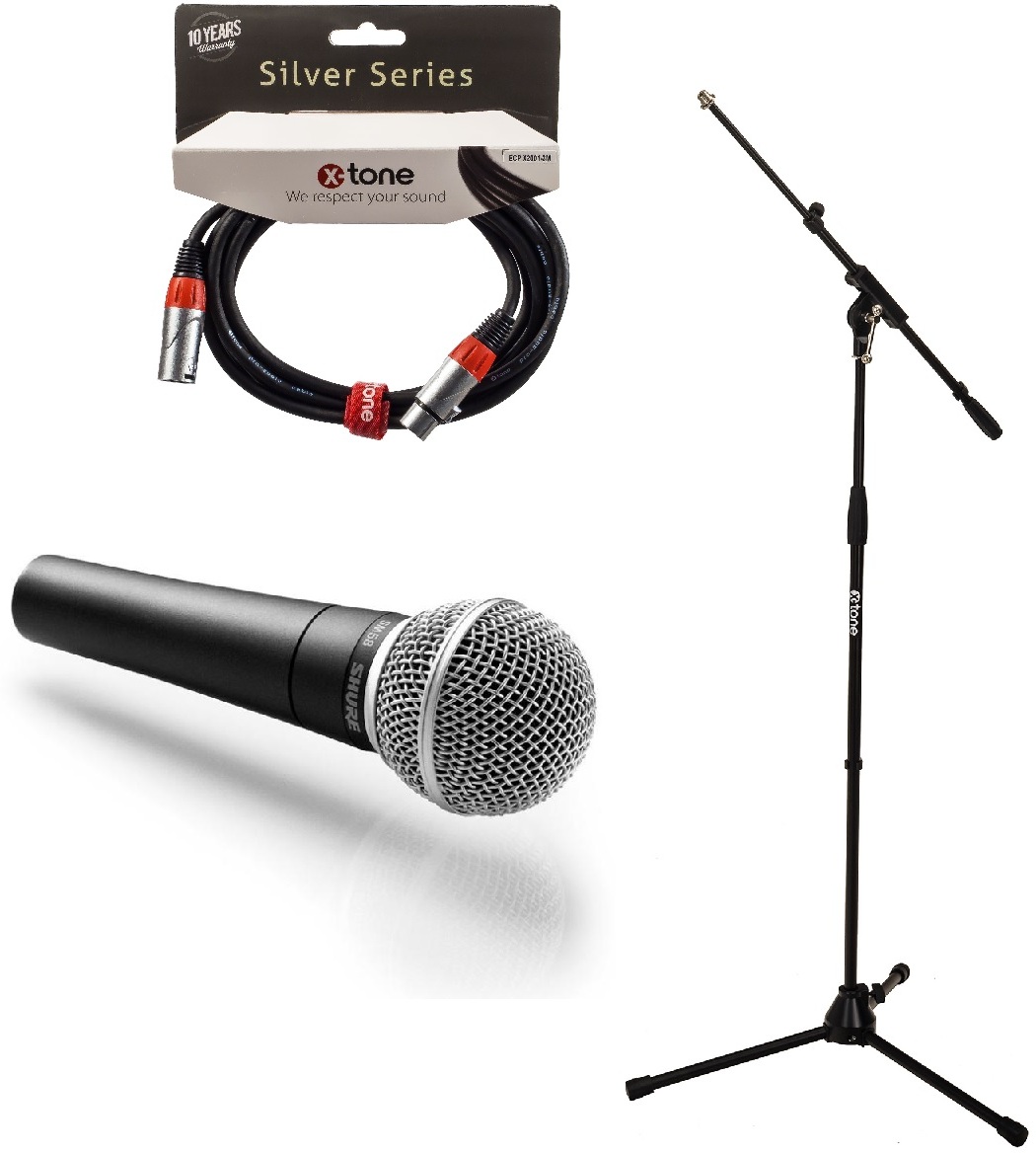 Shure Sm58 + Pied Perche X-tone  + CÂble Xlr 3m - Pack Micro - Main picture