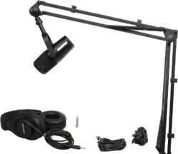 Pack micro Shure Pack MV7-K + pied K&M23840 + SRH440A-EFS