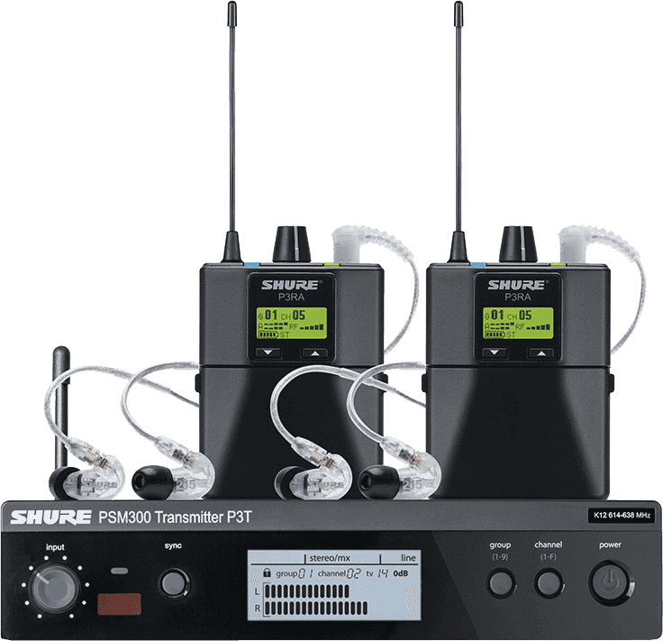 Ear monitor Shure Pack PSM300 premium avec écouteurs SE215CL