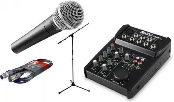 Pack micro  Shure Pack SM58 + ZMX52 + Pied + Câble