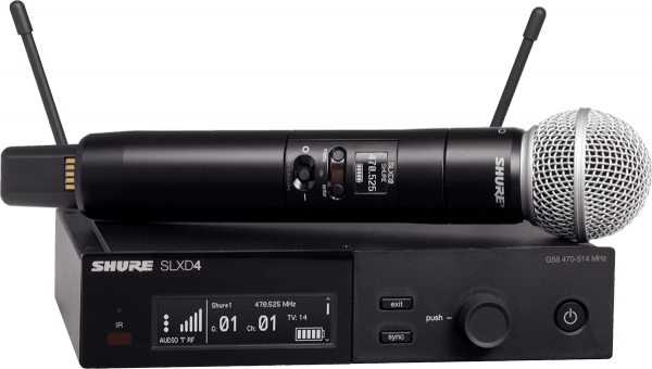 【SHURE】ワイヤレスマイクロフォンSM58無線 Shure SLXD2/SM58 Wireless Handheld Microphone Transmitter with