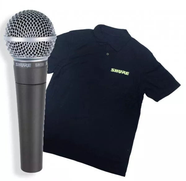 Micro chant Shure SM58-LCE  + Polo Shure 2019 taille M offert