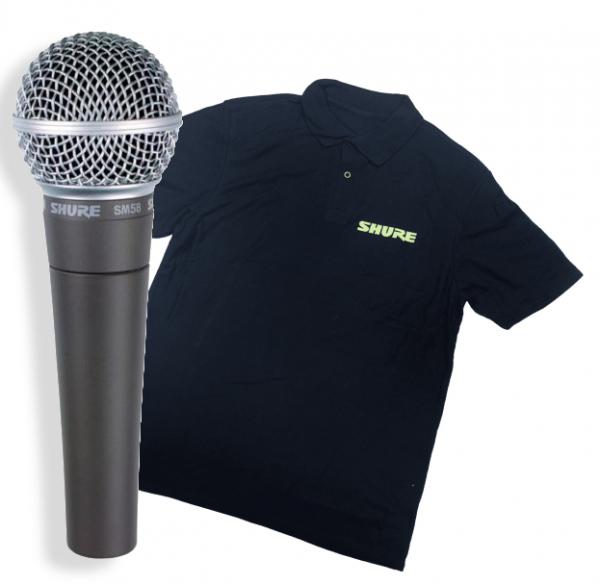 Micro chant Shure SM58-LCE  + Polo Shure 2019 taille S offert