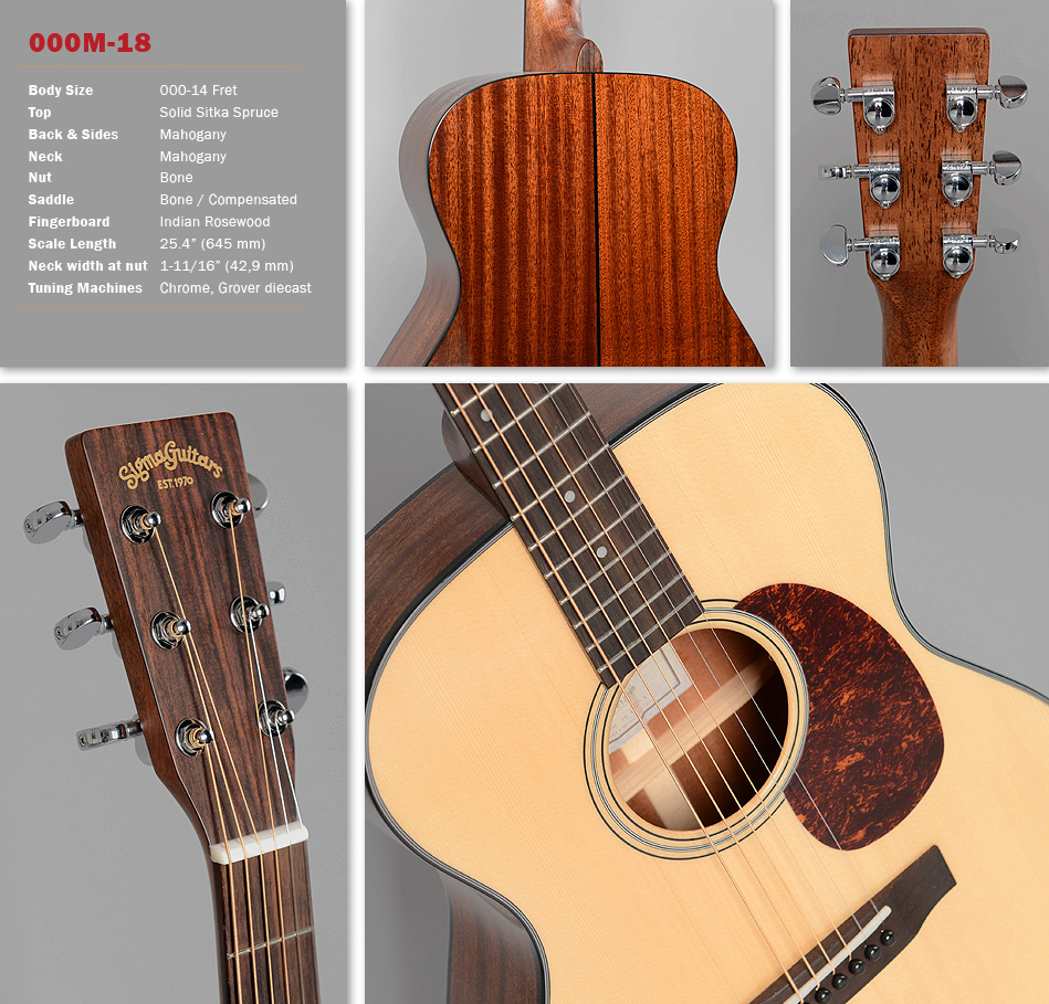 Sigma 000m-18 Epicea Acajou - Natural Satin - Guitare Acoustique - Variation 2