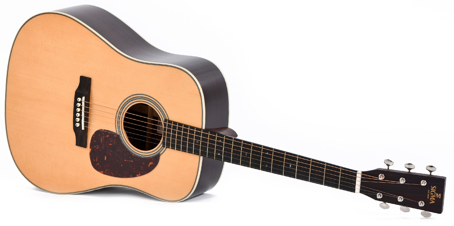 Sigma Sdr-28 Standard Dreadnought Epicea Palissandre Eb - Natural - Guitare Acoustique - Variation 2