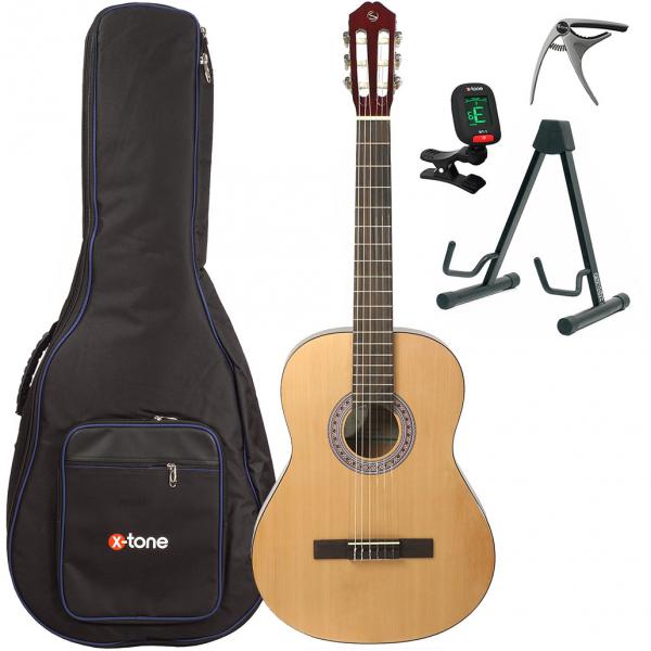 Pack guitare classique Silvanez CL44-NAT +X-Tone 2002 Bag Pack - Natural