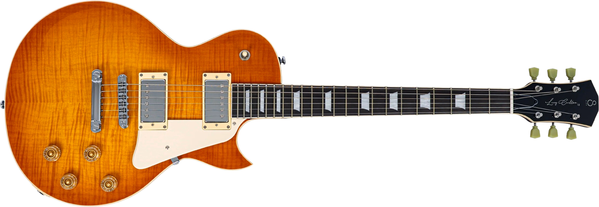 Sire Larry Carlton L5 2h Ht Rw - Amber Burst - Guitare Électrique Single Cut - Main picture