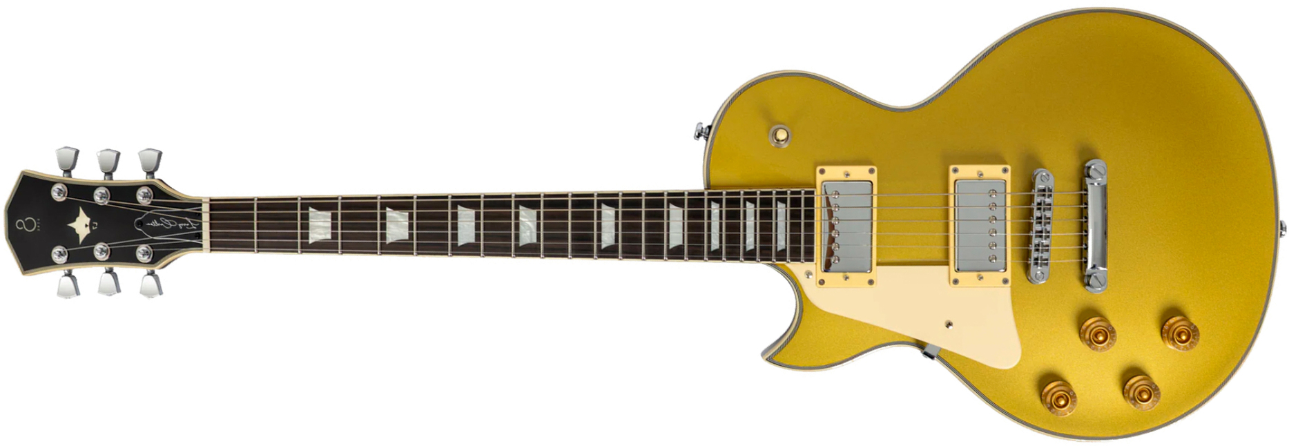 Sire Larry Carlton L7 Lh Gaucher New Gen 2h Ht Eb - Metallic Gold - Guitare Électrique Single Cut - Main picture